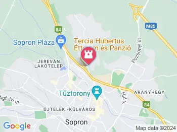 Soproni Bobpálya Sopron a térképen