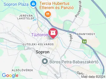 Soproni Vármegyeháza Sopron a térképen