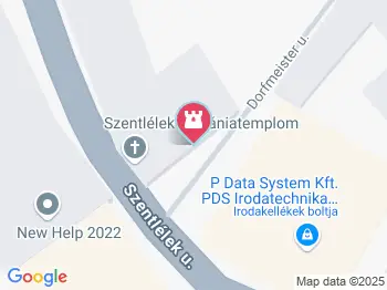 Szentlélek-templom Sopron a térképen