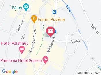 Várkerület Sopron a térképen