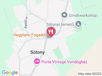 Hegylánc Fogadó Sótony a térképen