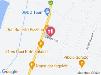 Don Roberto Pizzéria Sükösd a térképen