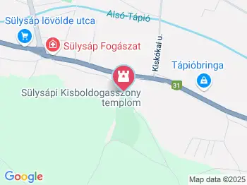 Olasz emlékmű Sülysáp a térképen