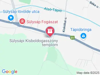 Sülyi Kisboldogasszony templom Sülysáp a térképen