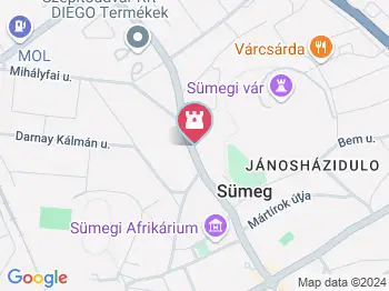 II. világháborús emlékmű Sümeg a térképen