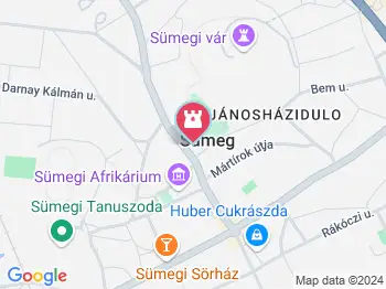 Kisfaludy Sándor Emlékház Sümeg a térképen