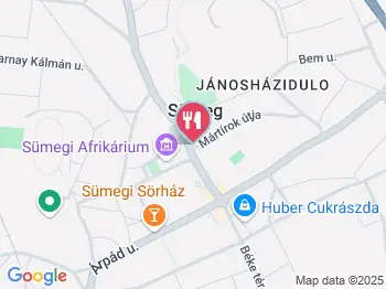 Kisfaludy Étterem Sümeg a térképen