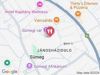 Öreg Kapitány Borozó Sümeg a térképen