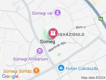 Szent László szobra Sümeg a térképen