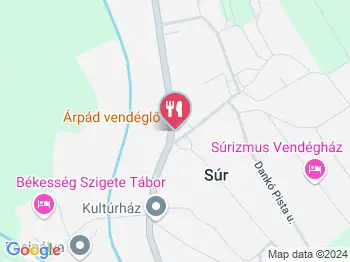 Árpád Vendéglő Súr a térképen