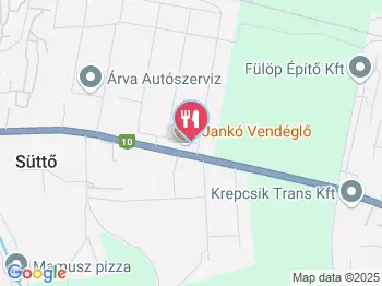 Jankó Vendéglő Süttő a térképen
