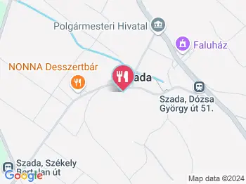 Sokkoládé Szada a térképen