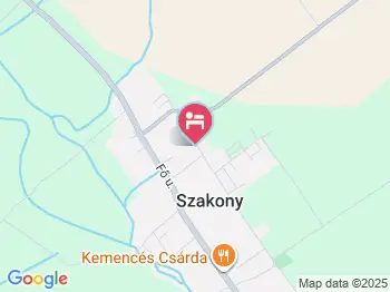 Rózsakert Apartman Szakony a térképen