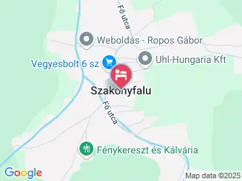 Szakonyfalu Vendégház Szakonyfalu a térképen
