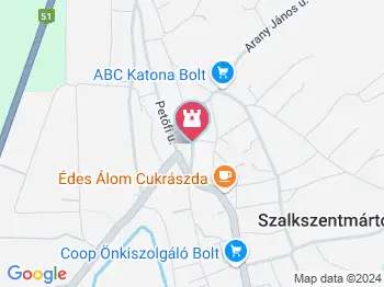 Petőfi Sándor Szalkszentmárton a térképen