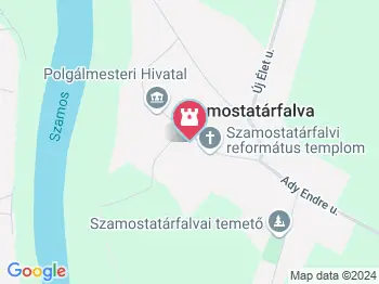 Árpád-kori templom Szamostatárfalva a térképen