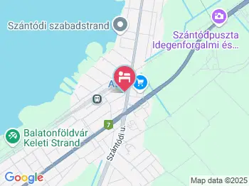 Apartman a déli parton Szántód a térképen