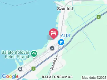 Kisfaludy Vendégház Szántód a térképen