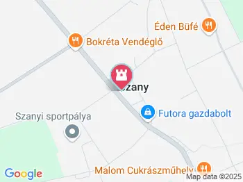 Szent István szobor Szany a térképen