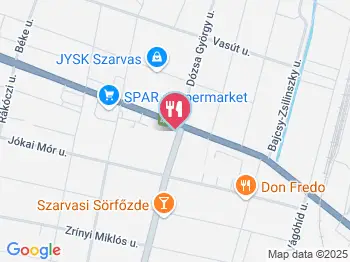 Álbiná Pékség Szarvas a térképen