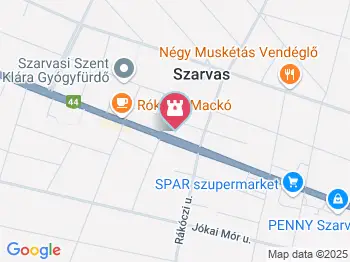 Körös füzei Szarvas a térképen