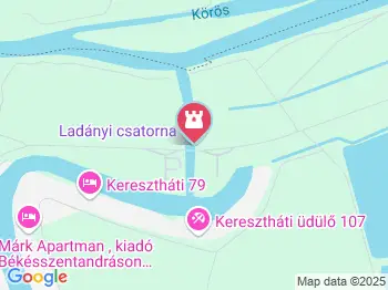 Ladányi csatorna Szarvas a térképen