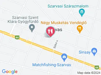 Lángossütő Szarvas a térképen