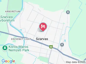 Nádas Vendégház Szarvas a térképen