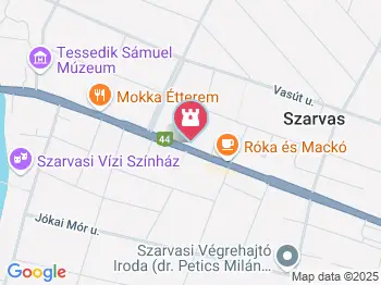 Szarvas-szobor Szarvas a térképen