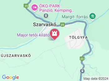 Major-tetői kilátó Szarvaskő a térképen