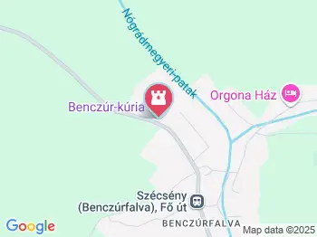 Benczúr-kúria Szécsény a térképen