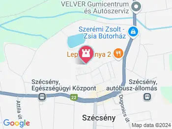 Forgách-kastély Szécsény a térképen