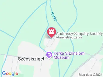 Andrássy-Szapáry kastély Szécsisziget a térképen