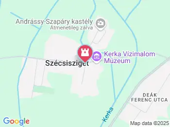 Kerka Vizimalom Múzeum Szécsisziget a térképen