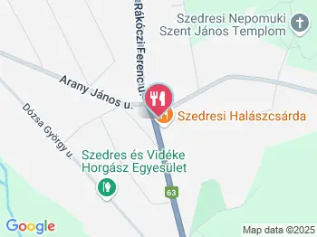 Gyöngy Halászcsárda Szedres a térképen