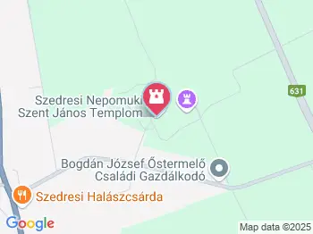 Nepomuki Szent János Templom rom Szedres a térképen