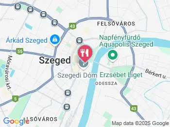 Alabárdos Étterem Szeged a térképen