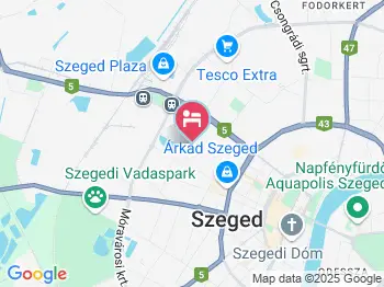 Tisza Alfa Hotel Szeged a térképen