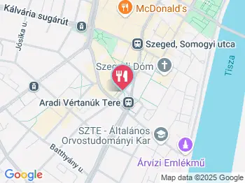 Aradi Büfé Szeged a térképen