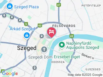 City Hotel Szeged a térképen
