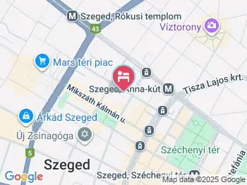 Darling Apartman Szeged a térképen