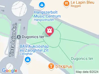 Dugonics András-szobor Szeged a térképen