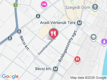 Emmarozs Trinity Szeged a térképen