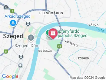 Erzsébet liget Szeged a térképen