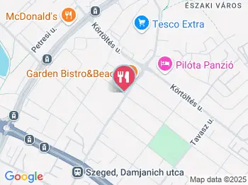 Garden Bistro & Beach Szeged a térképen