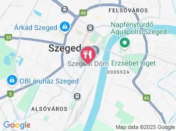 Gödör Étterem Szeged a térképen