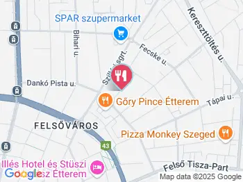 Gőry Pince & Terasz Szeged a térképen