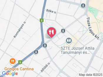 Gringo's Cantina Szeged a térképen