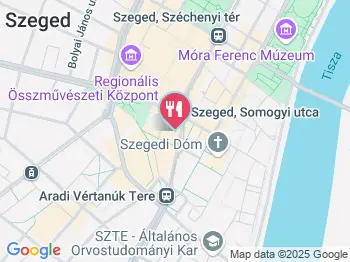 Inferno Burgers Szeged a térképen