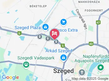 Izabella Hotel Szeged a térképen